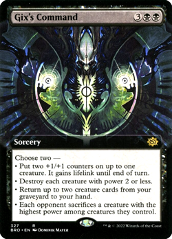 MTG Gix's Command 327 Rare Foil Extended Art The Brothers' War - Image 1