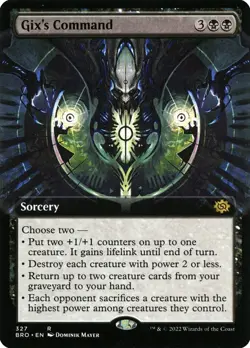 MTG Gix's Command 327 Rare Extended Art The Brothers' War - Image 1