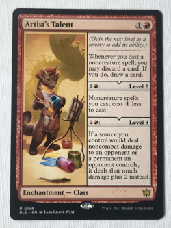 Magic The Gathering: MTG Artist's Talent-Enchantment NF (BLB) Rare 0124 - Image 1