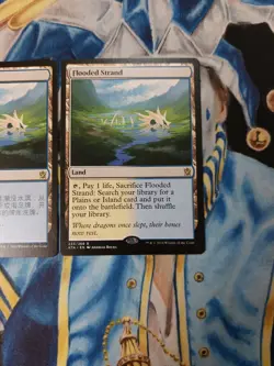 Flooded Strand CHINESE MTG Khans of Tarkir Rare Land 2x chi 1x eng Near-Mint x3 - Image 4