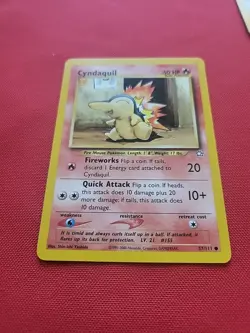 Pokemon: Cyndaquil #57/111 Neo Genesis 2000 Vintage Non-holo - NM / LP - L80 (4) - Image 4