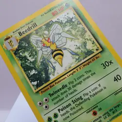 Pokemon TCG - Beedrill 17/102 Base Set Rare WOTC 1999 - LP - Image 1
