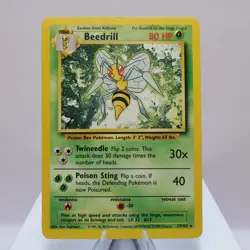 Pokemon TCG - Beedrill 17/102 Base Set Rare WOTC 1999 - LP - Image 2