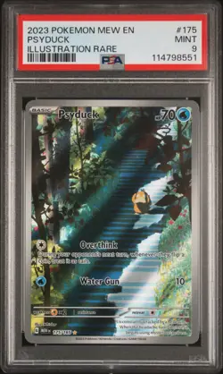2023 POKEMON MEW EN-151 ILLUSTRATION RARE #175 PSYDUCK PSA 9 - Image 1