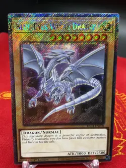 Blue-Eyes White Dragon (8th Art) (Platinum Secret Rare) Yugioh RA04-EN108 LP - Image 1