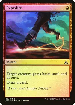 Expedite Foil x1 Oath of the Gatewatch MTG Magic the Gathering Red Instant Card - Image 1