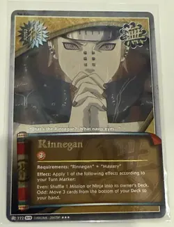 Naruto CCG Rinnegan Super Rare Jutsu 772 Rare Foil Card TCG NM - Image 2