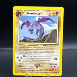Pokemon WOTC Card - Aerodactyl - Neo Revelation - Non-Holo Rare - 15/64 - MP - Image 1