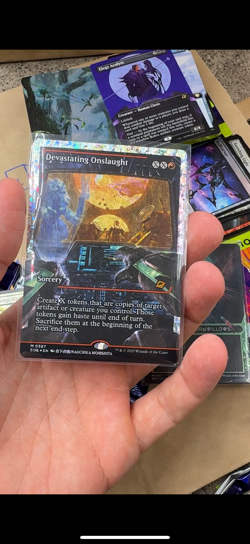 Devastating Onslaught (0387) (Showcase) (Fracture Foil) - Edge of Eternities MTG - Image 1