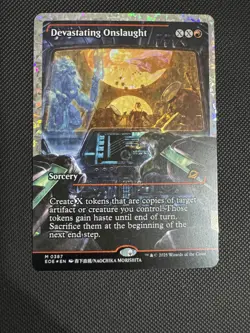 Devastating Onslaught (0387) (Showcase) (Fracture Foil) - Edge of Eternities MTG - Image 1