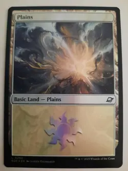 Plains #0268 Edge of Eternities MTG Magic the Gathering NM Basic Land Foil - Image 1