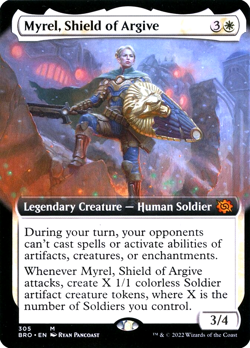 MTG Myrel, Shield of Argive 305 Mythic Foil Extended Art The Brothers' War - Image 1