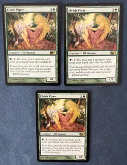 MTG 3X M10 EDITION ELVISH PIPER MAGIC THE GATHERING 2010 GREEN CREATURE ENGLISH - Image 3