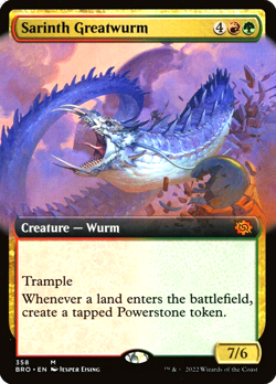 MTG Sarinth Greatwurm 358 Mythic Foil Extended Art The Brothers' War - Image 1