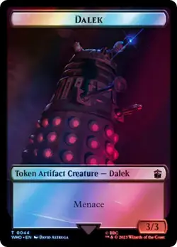 MTG Foil - Dalek // Mark of the Rani Double-Sided Token (Surge Foil) - 44 // 47 - Image 1