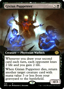 MTG Gixian Puppeteer 328 Rare Foil Extended Art The Brothers' War - Image 1