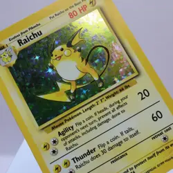 Pokemon TCG - Raichu 14/102 Base Set Holo Rare WOTC 1999 - EXC - Image 1