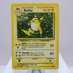 Pokemon TCG - Raichu 14/102 Base Set Holo Rare WOTC 1999 - EXC - Image 2
