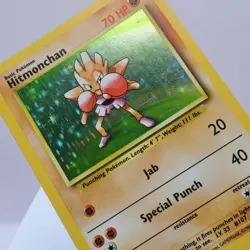 Pokemon TCG - Hitmonchan 7/102 Base Set Holo Rare WOTC 1999 - EXC - Image 1