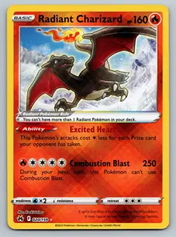 Pokemon TCG: Crown Zenith Radiant Charizard 020/159 Radiant Rare Near Mint - Image 1