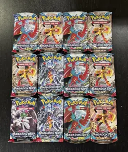 Lot of 12 Pokemon TCG Scarlet and Violet Paradox Rift Booster Packs Sealed - Image 1