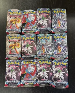 Lot of 12 Pokemon TCG Scarlet and Violet Paradox Rift Booster Packs Sealed - Image 1