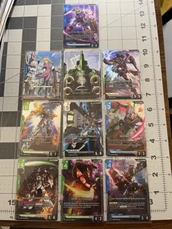 Gundam Card Game FOIL Bundle LR Alt GD01-100 GD01-025 GD01-023 GD01-024 GD01-067 - Image 1