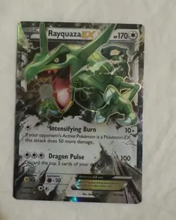 Pokemon TCG Rayquaza EX Ultra Rare Card 75/108 XY: Roaring Skies (Near mint) - Image 1