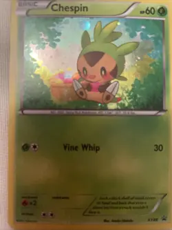 Chespin Vine whip Holo ~ Pokemon Card Great Condition - Image 1