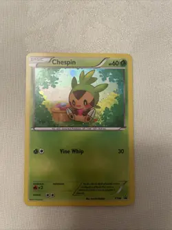 Chespin Vine whip Holo ~ Pokemon Card Great Condition - Image 2