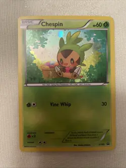 Chespin Vine whip Holo ~ Pokemon Card Great Condition - Image 4