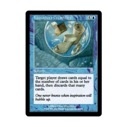 WOTC MtG Odyssey Laquatus's Creativity (U) (Foil) NM - Image 1