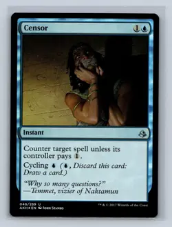 Magic the Gathering - MTG - AKH - Censor - Uncommon - Instant - Foil - Image 1