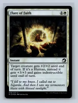 Magic the Gathering - MTG - MID - Flare of Faith - Common - Instant - Foil - Image 1