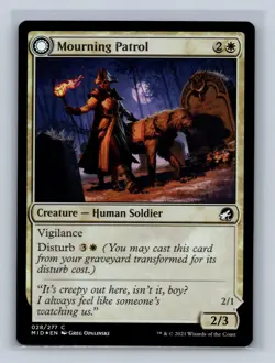 Magic the Gathering - MTG - MID - Mourning Patrol - Common - Creature - Foil - Image 1