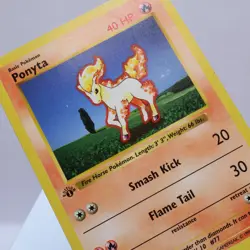 Pokemon TCG - Ponyta 60/102 Base Set Common 1st Edition WOTC 1999 - Image 1