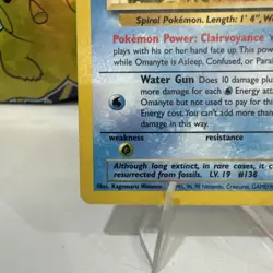 Pokemon TCG Fossil #52/62 Omanyte LP - Image 5