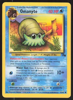 Pokemon TCG Fossil #52/62 Omanyte LP - Image 1