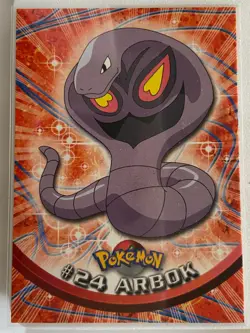 Pokemon - Arbok #24 Topps TV Animation Blue Logo Non-Holo 1st Print 1999 NM - Image 1