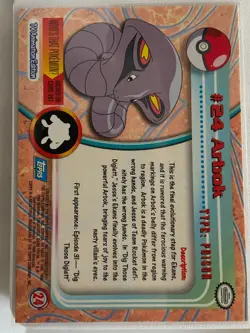 Pokemon - Arbok #24 Topps TV Animation Blue Logo Non-Holo 1st Print 1999 NM - Image 2
