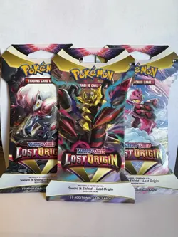 3 Packs POKEMON Sword Shield LOST ORIGIN BOOSTER SLEEVE PACKS - Image 1