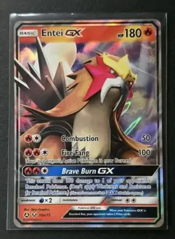 Pokemon TCG Entei GX 10a/73 SM Shining Legends Alternate Art NM - Image 1