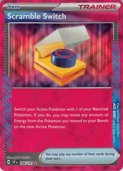 Scramble Switch #186/191 Pokemon SV08: Surging Sparks Near Mint or Better - Image 1
