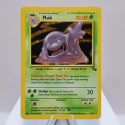 Pokemon TCG - Muk 13/62 Fossil Holo Rare WOTC 1999 - NM - Image 2