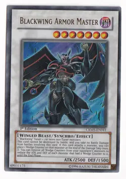 Blackwing Armor Master 1st Edition Ultra Rare CRMS-EN041 Yugioh NM - Image 1