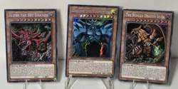 Egyptian God Slifer Obelisk Ra SBCB-EN201-203 Secret Rare 1st Ed Yugioh NM/M - Image 1