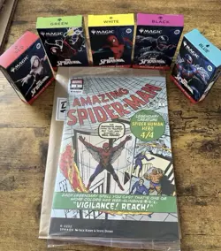 SDCC 2025 Magic The Gathering x Spider-Man Complete Welcome Deck Set (5)+COMIC - Image 1