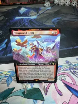 MTG Strago and Relm (Extended Art) Foil Final Fantasy Magic The Gathering - Image 1