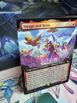 MTG Strago and Relm (Extended Art) Foil Final Fantasy Magic The Gathering - Image 2