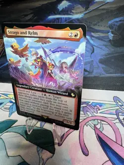 MTG Strago and Relm (Extended Art) Foil Final Fantasy Magic The Gathering - Image 3
